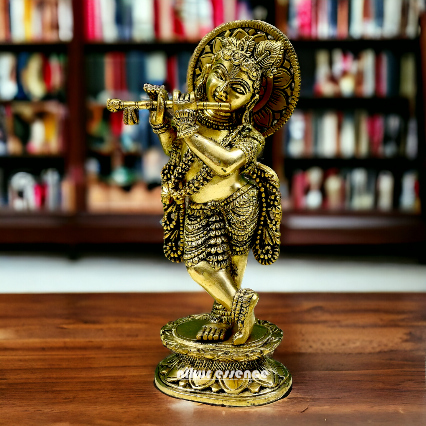 Solid brass Krishna Standing idol - 12 inches Nikuressence