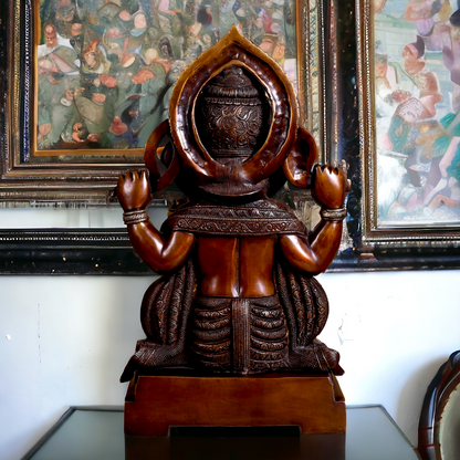 Big Ganesha Ganpati Brass idol - 18.5 inch Nikuressence