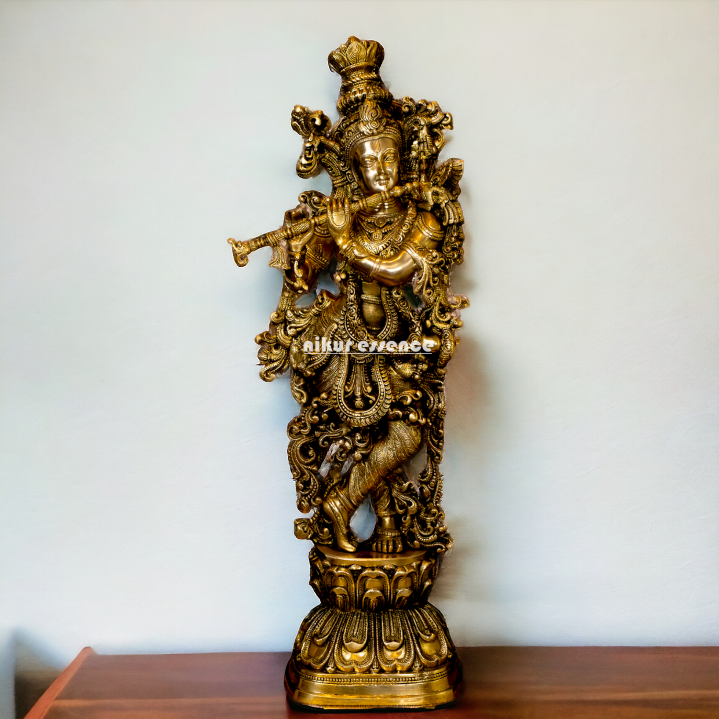 Big Krishna Govinda Bhagwan Solid Brass idol - 29 inches Nikuressence