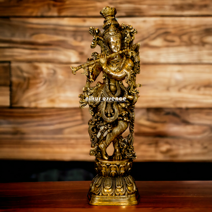 Big Krishna Govinda Bhagwan Solid Brass idol - 29 inches Nikuressence