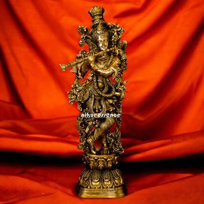 Big Krishna Govinda Bhagwan Solid Brass idol - 29 inches Nikuressence