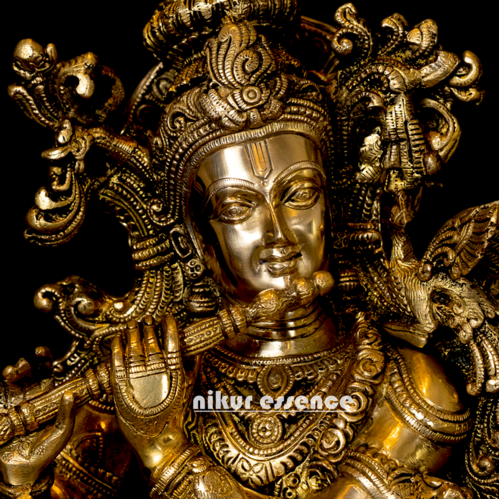 Big Krishna Govinda Bhagwan Solid Brass idol - 29 inches Nikuressence