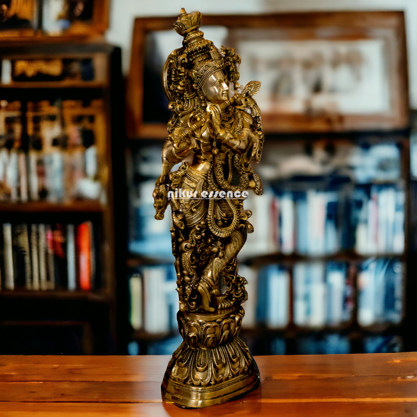 Big Krishna Govinda Bhagwan Solid Brass idol - 29 inches Nikuressence