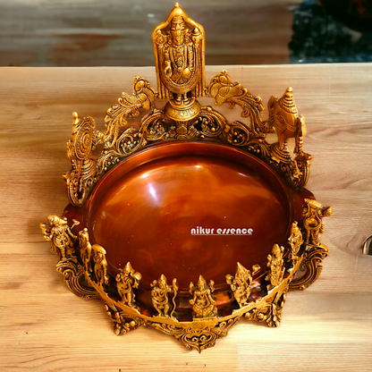 Shop Solid Brass Dashavatar with Balaji Urli Bowl - 18 inches Nikuressence