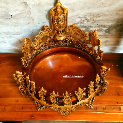 Shop Solid Brass Dashavatar with Balaji Urli Bowl - 18 inches Nikuressence