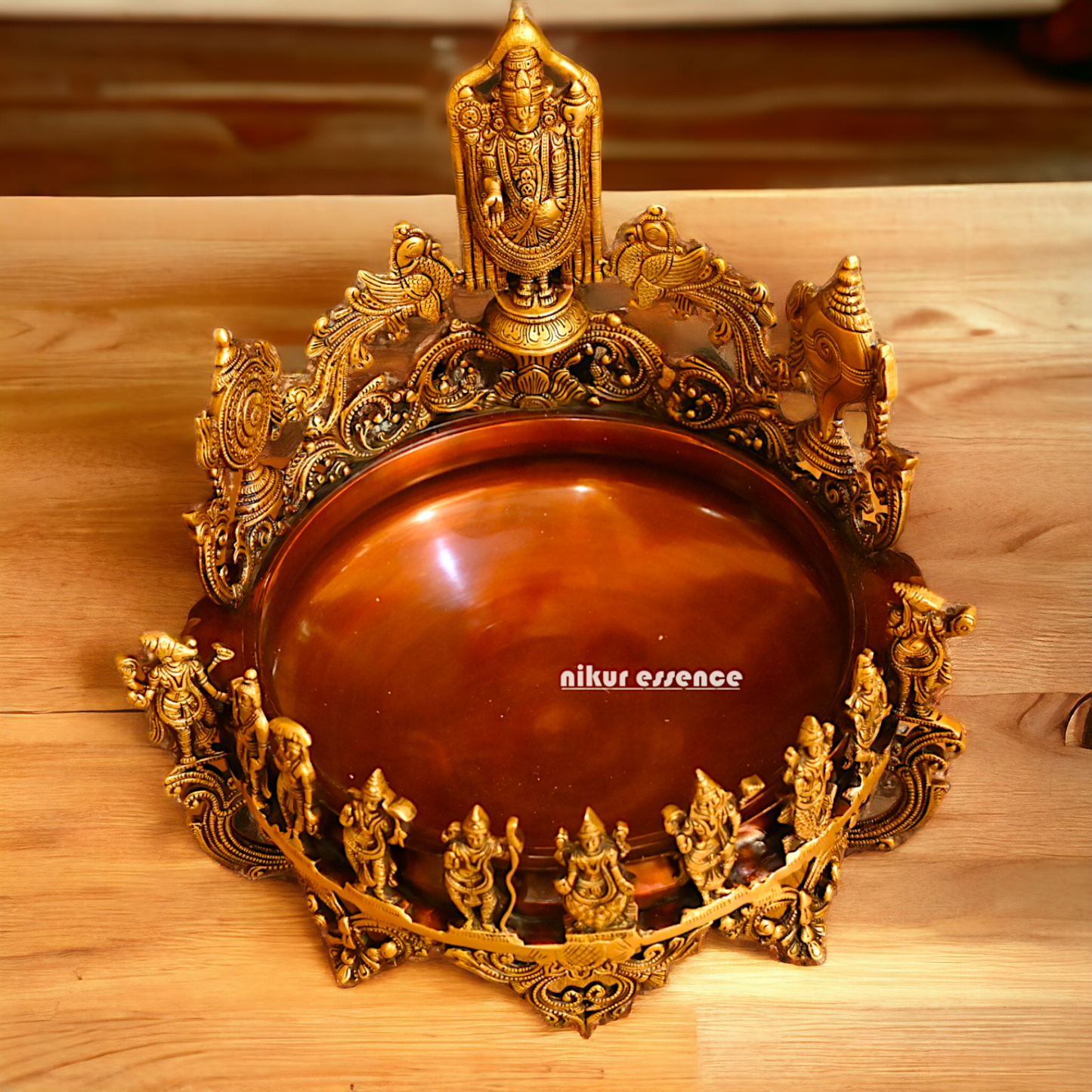 Shop Solid Brass Dashavatar with Balaji Urli Bowl - 18 inches Nikuressence