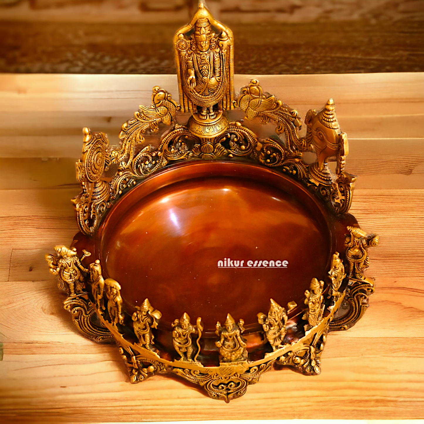 Shop Solid Brass Dashavatar with Balaji Urli Bowl - 18 inches Nikuressence