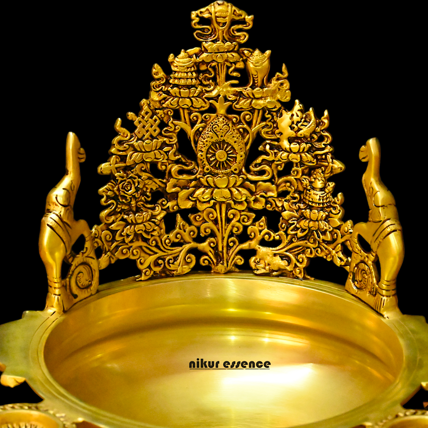 Buy Solid Brass Urli With Bells - 13.5 inches Height Nikuressence