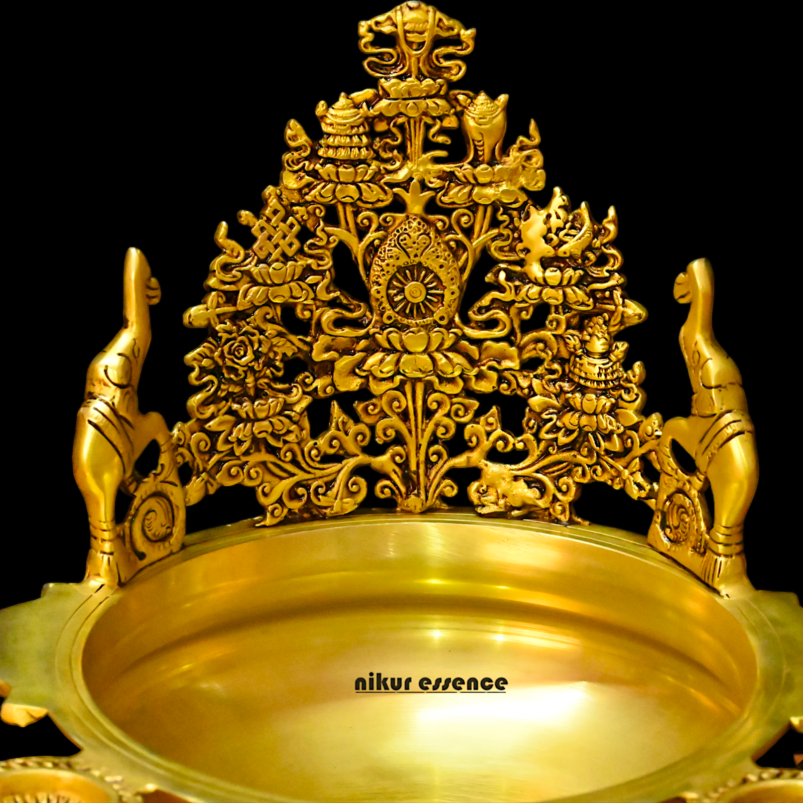 Buy Solid Brass Urli With Bells - 13.5 inches Height Nikuressence