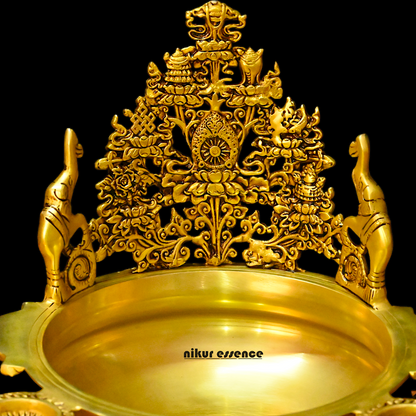 Buy Solid Brass Urli With Bells - 13.5 inches Height Nikuressence