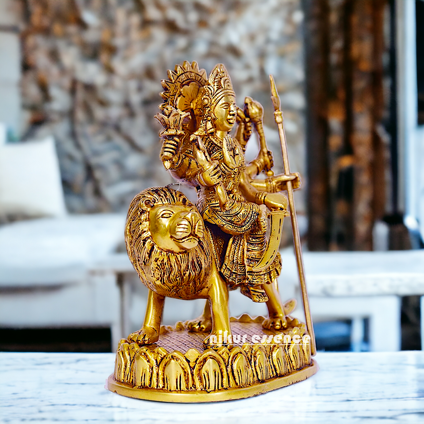 Buy Online Durga Maa Sitting on Lion - 9.6 inches Height Nikuressence