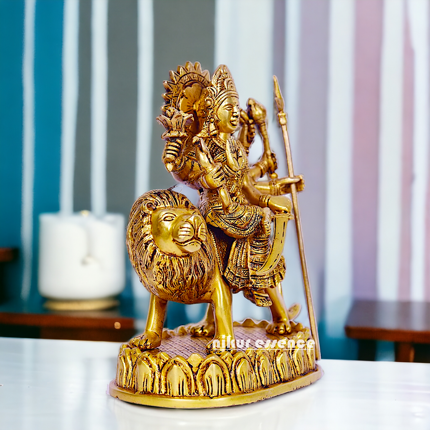 Buy Online Durga Maa Sitting on Lion - 9.6 inches Height Nikuressence