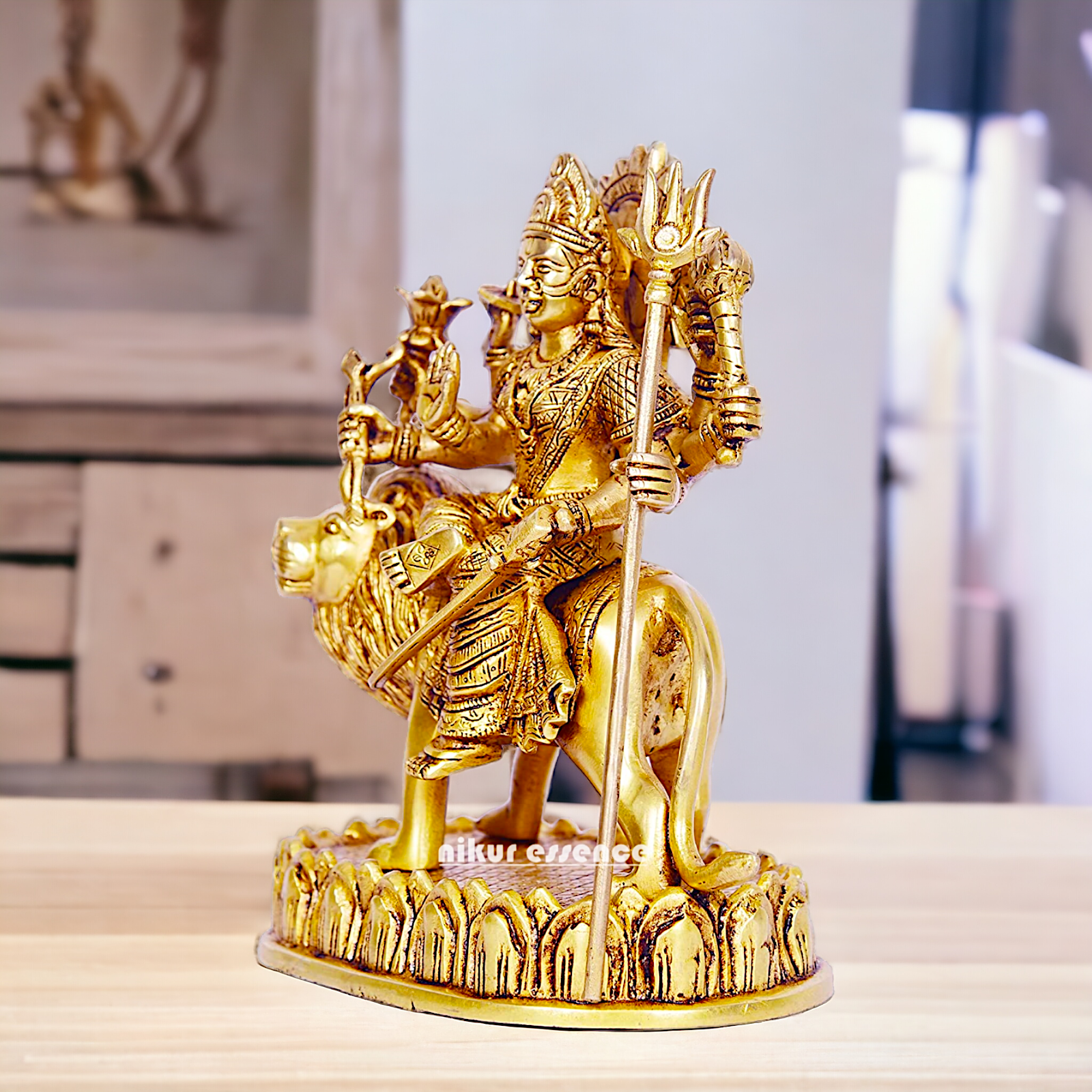 Buy Online Durga Maa Sitting on Lion - 9.6 inches Height Nikuressence