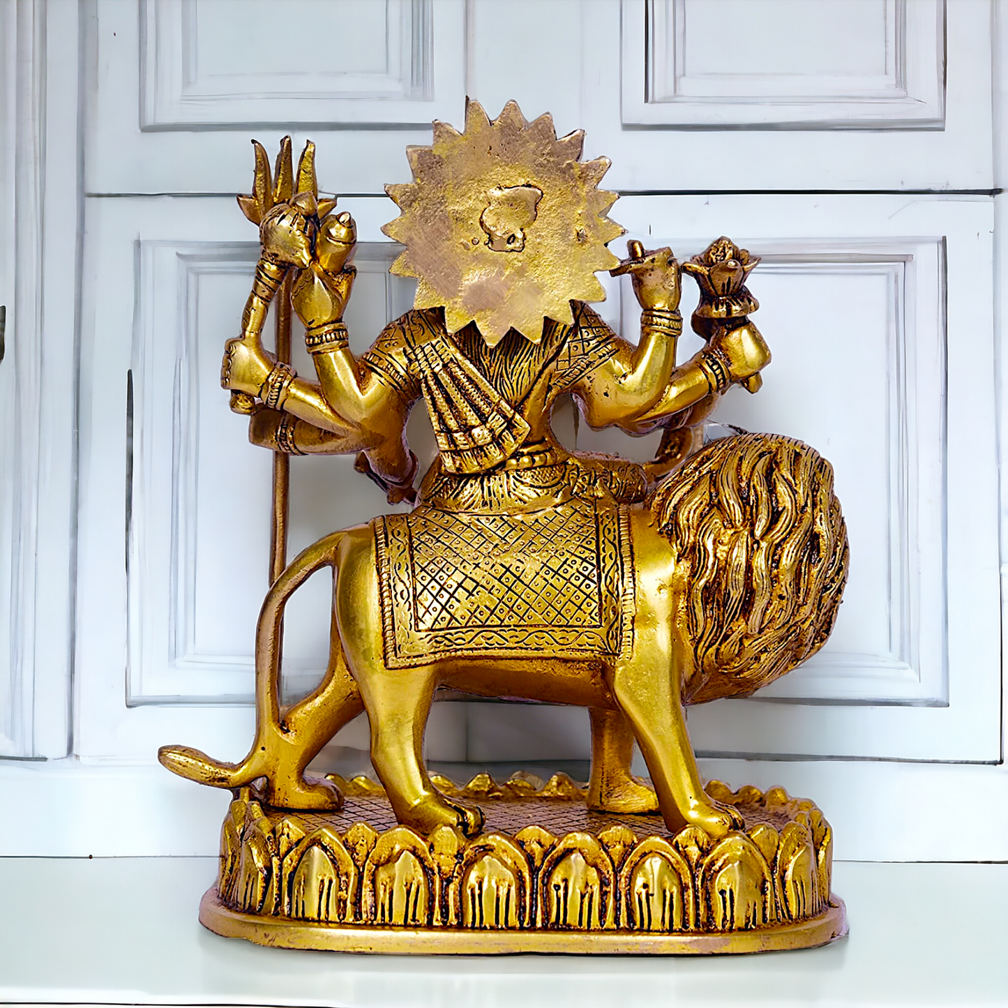 Buy Online Durga Maa Sitting on Lion - 9.6 inches Height Nikuressence