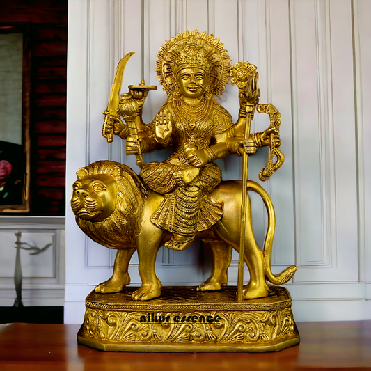 Superfine Brass Beautiful Sherawali Durga Maa - 31 cm Nikuressence