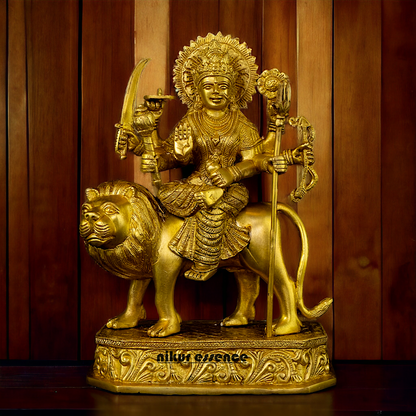 Superfine Brass Beautiful Sherawali Durga Maa - 31 cm Nikuressence