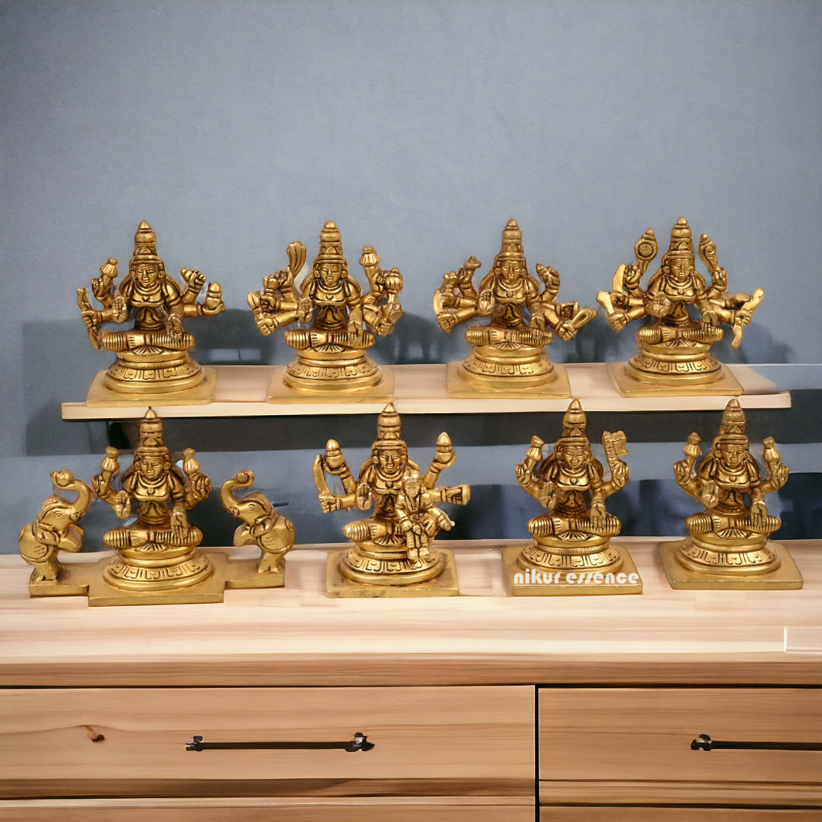 Buy Ashtalakshmi in Brass - 3.5 inch Nikuressence