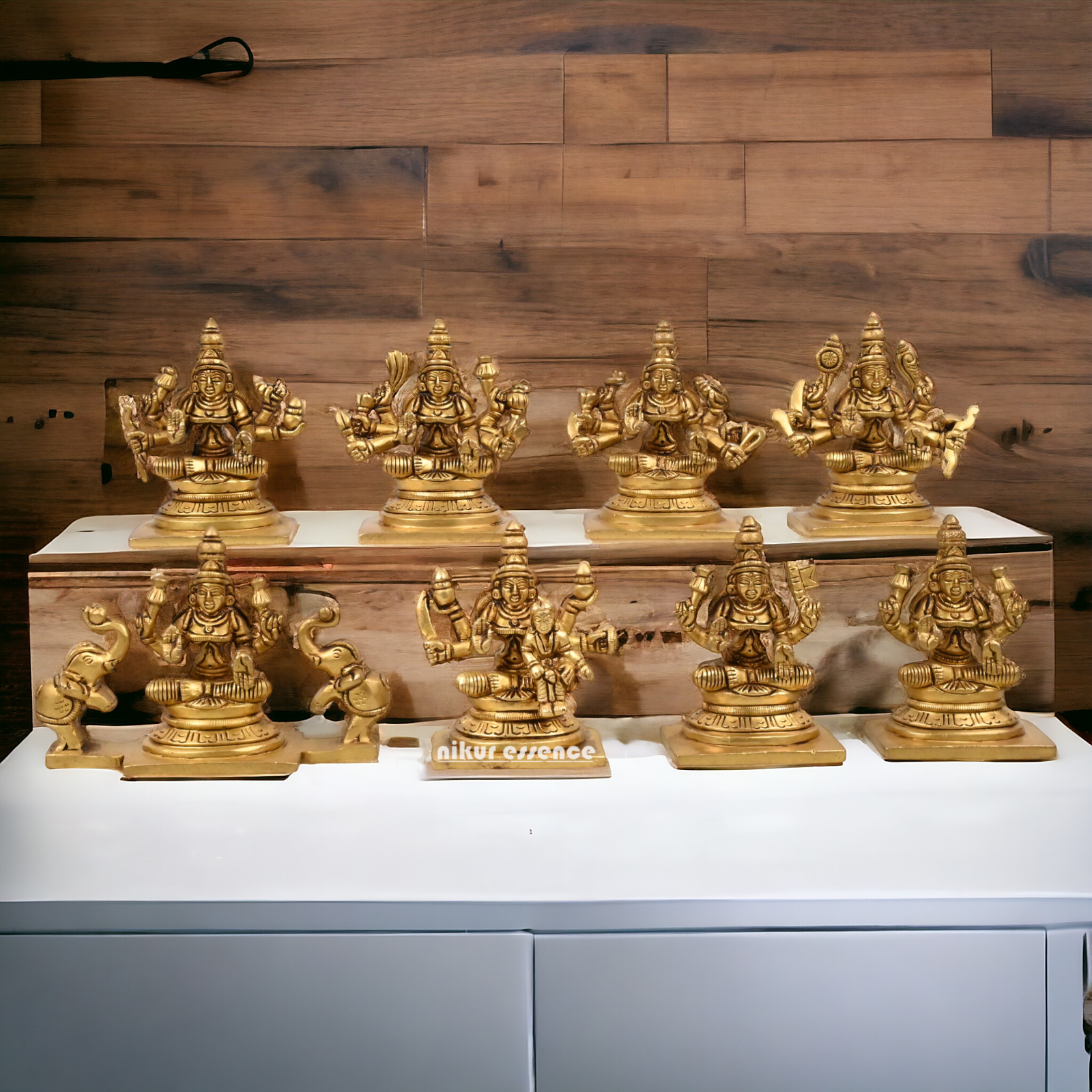 Buy Ashtalakshmi in Brass - 3.5 inch Nikuressence