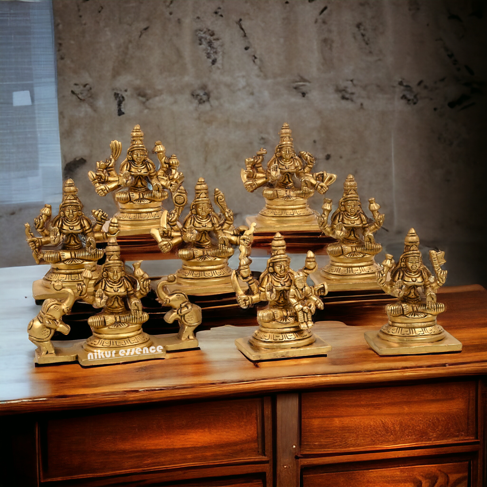 Buy Ashtalakshmi in Brass - 3.5 inch Nikuressence