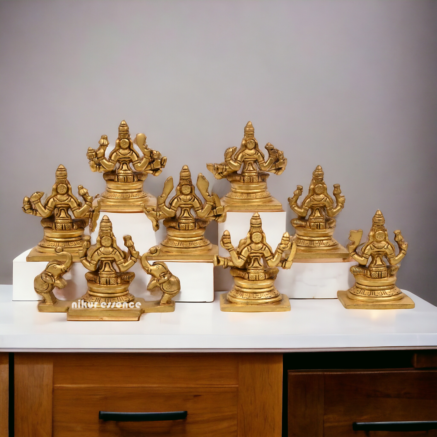 Buy Ashtalakshmi in Brass - 3.5 inch Nikuressence