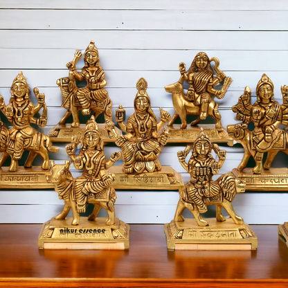 Pure Brass Navdurga idols Set -buy now Nikuressence