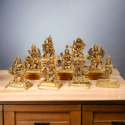 Pure Brass Navdurga idols Set -buy now Nikuressence