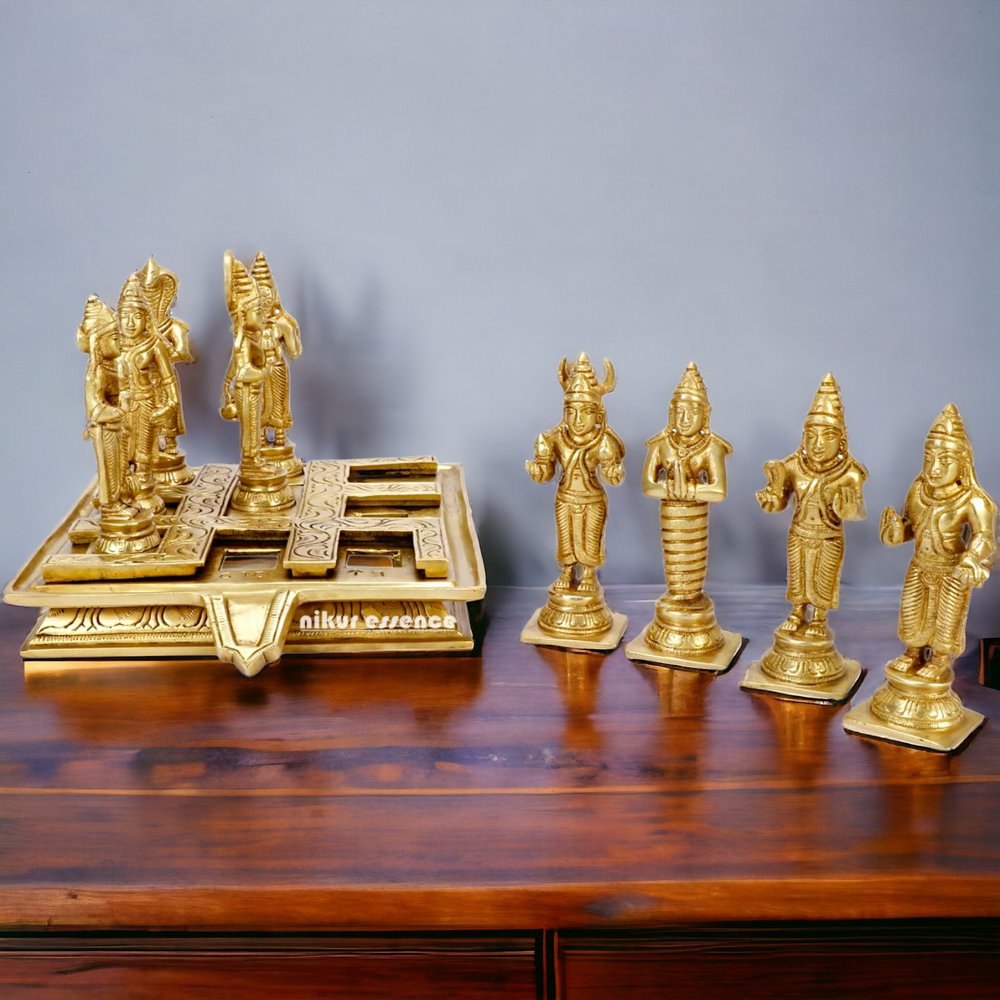 Buy Navagraha Solid Brass Pooja Idol- 10 inches Nikuressence