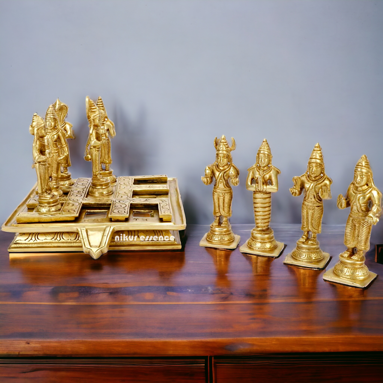 Buy Navagraha Solid Brass Pooja Idol- 10 inches Nikuressence