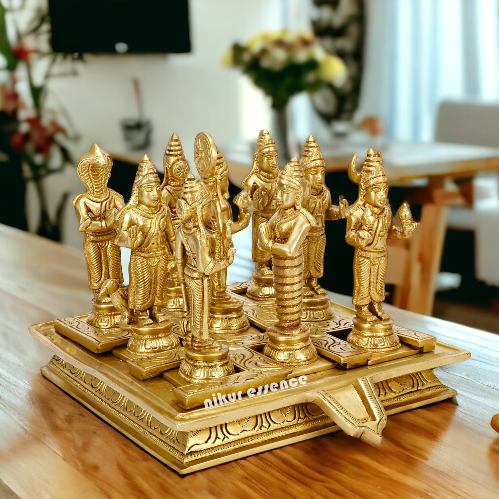 Buy Navagraha Solid Brass Pooja Idol- 10 inches Nikuressence