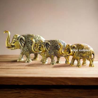 Pure almunium Elephant 3 Set Idol - 4 inch Nikuressence