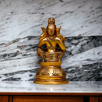 Brass Ayyappa Swamy Kartikeya brass idol - 6.1 Inches Nikuressence