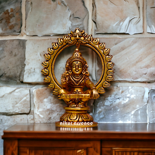 Lord Ayyappa Swamy Kartikeya brass idol - 5.3 Inches Nikuressence