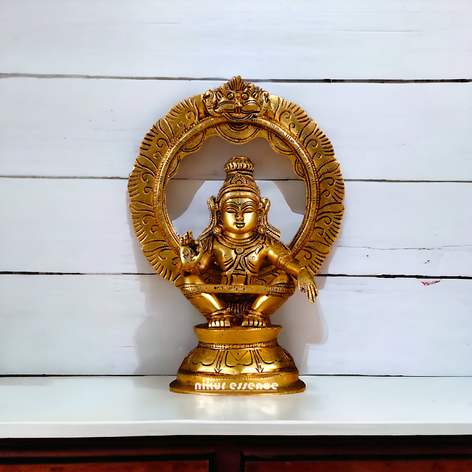 Lord Ayyappa Ayyappan Murugan Solid Brass Idol - 10 Inches Nikuressence