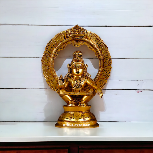 Lord Ayyappa Ayyappan Murugan Solid Brass Idol - 10 Inches Nikuressence