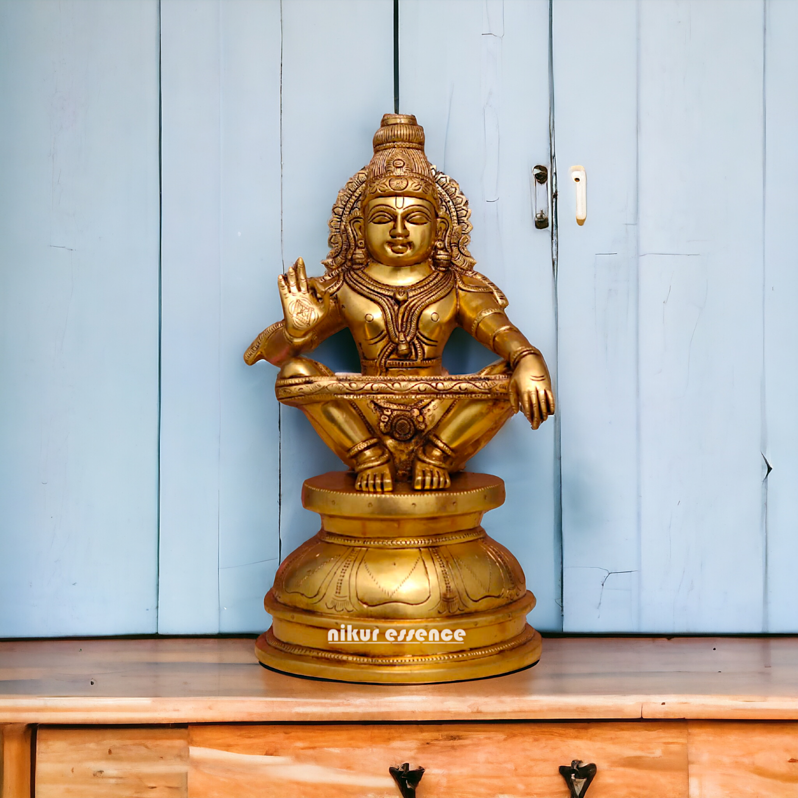 Shop Ayyapa Murugan Solid Brass Idol - 15 Inches Nikuressence