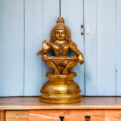 Shop Ayyapa Murugan Solid Brass Idol - 15 Inches Nikuressence