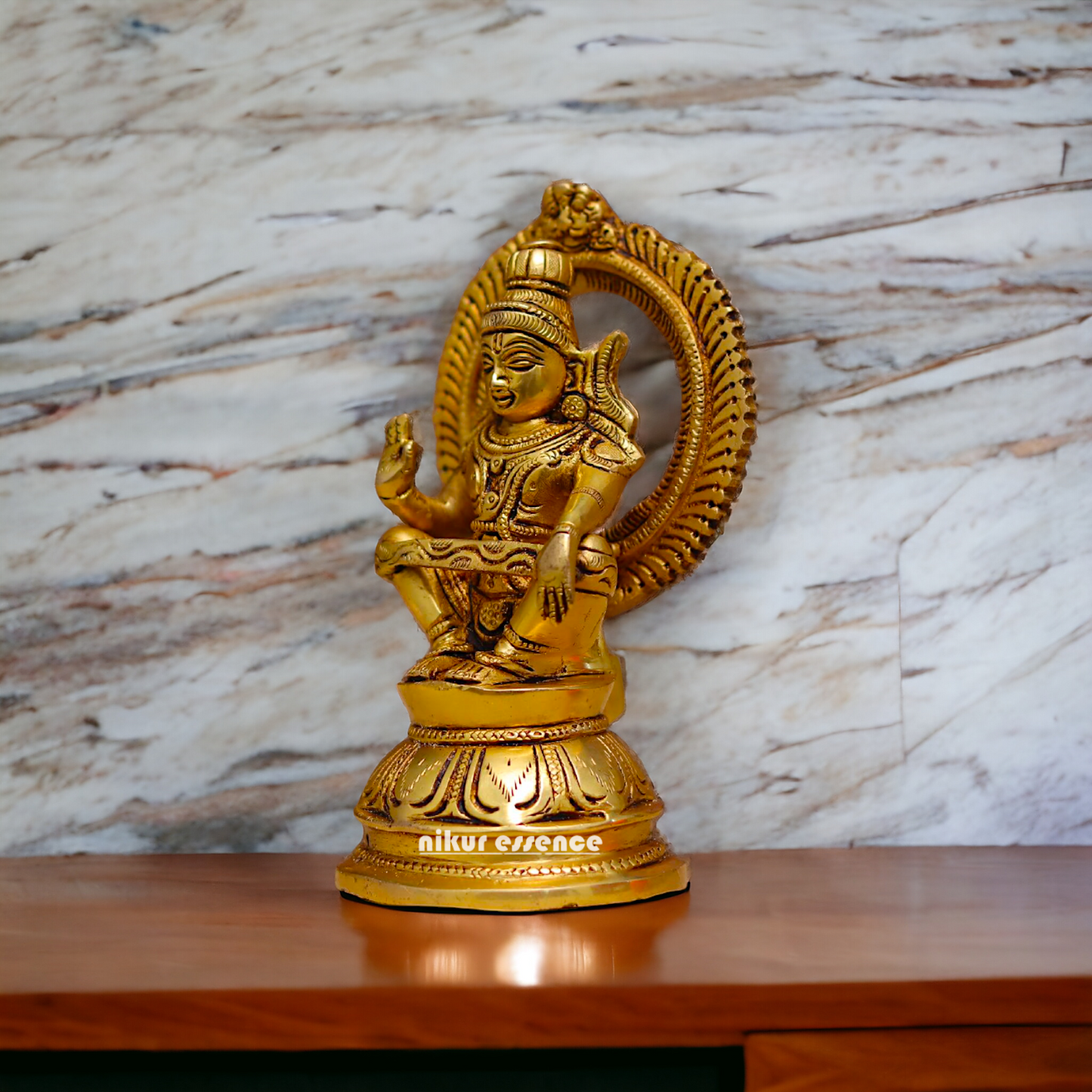Pure Brass Ayyappa Murugan statue - 7 Inches Nikuressence