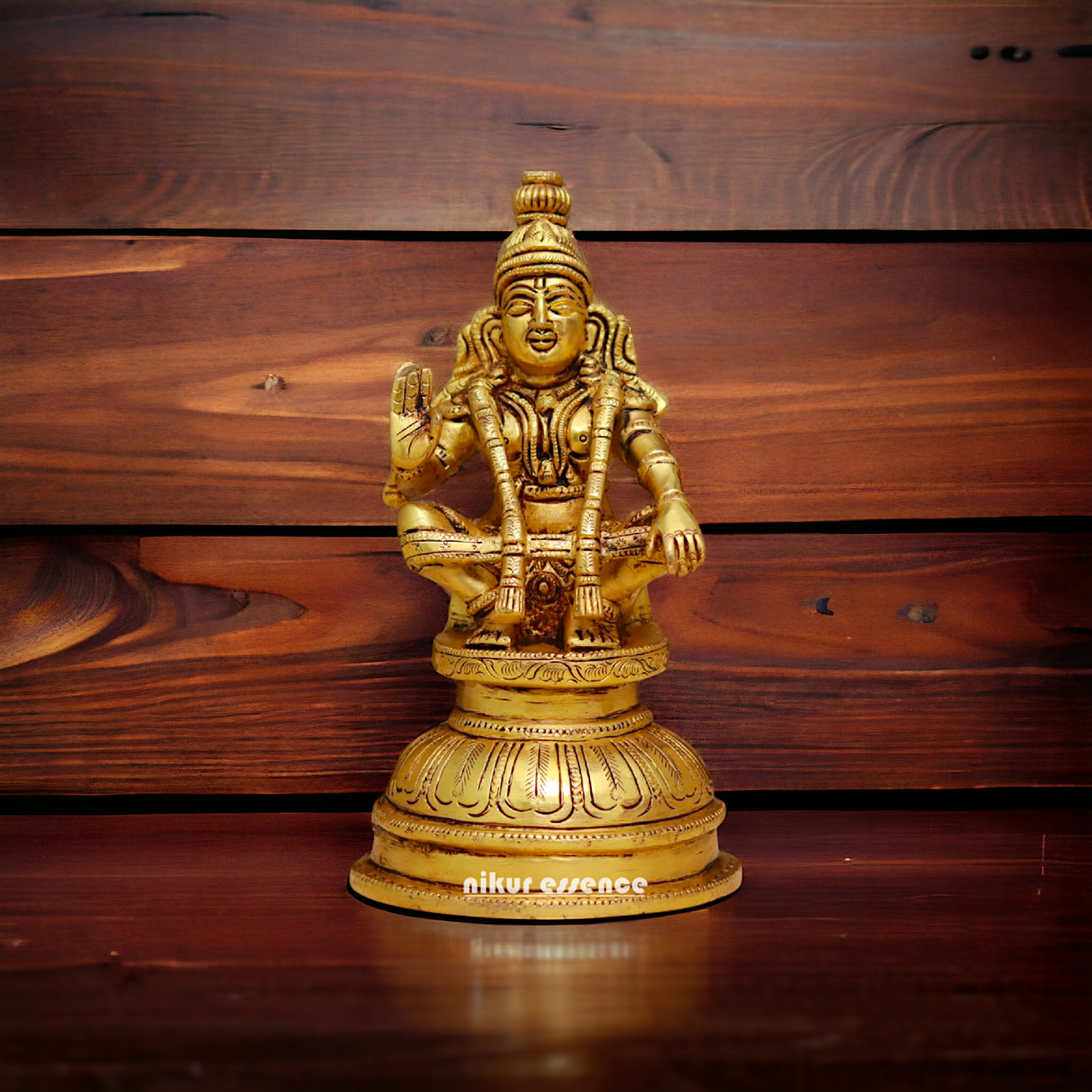 solid Brass Ayyappa Murugan idol - 8 Inches Nikuressence