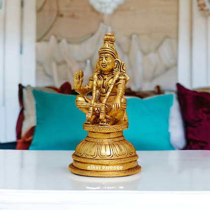 solid Brass Ayyappa Murugan idol - 8 Inches Nikuressence