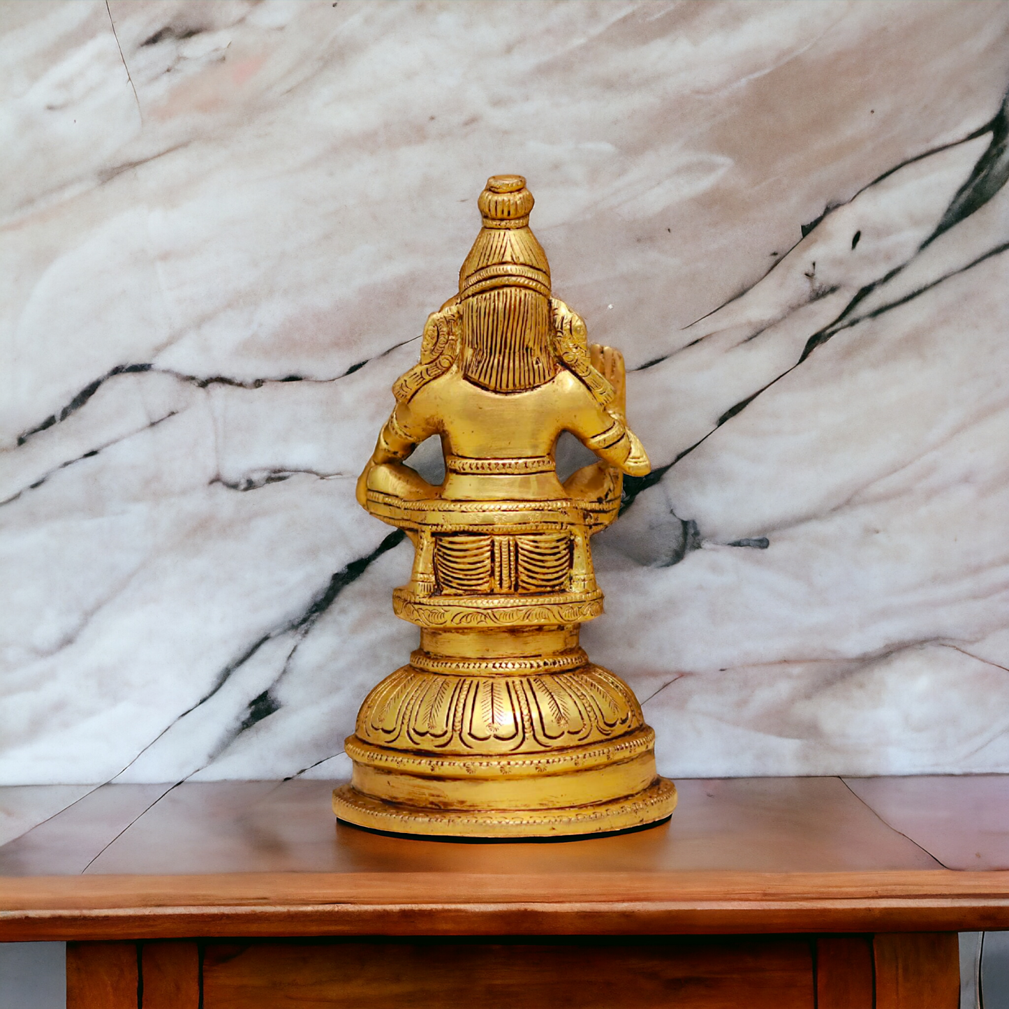 solid Brass Ayyappa Murugan idol - 8 Inches Nikuressence