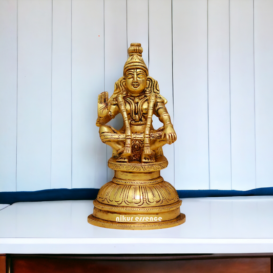 Lord Ayyappa Swamy Brass idol - 5.3 Inches Nikuressence