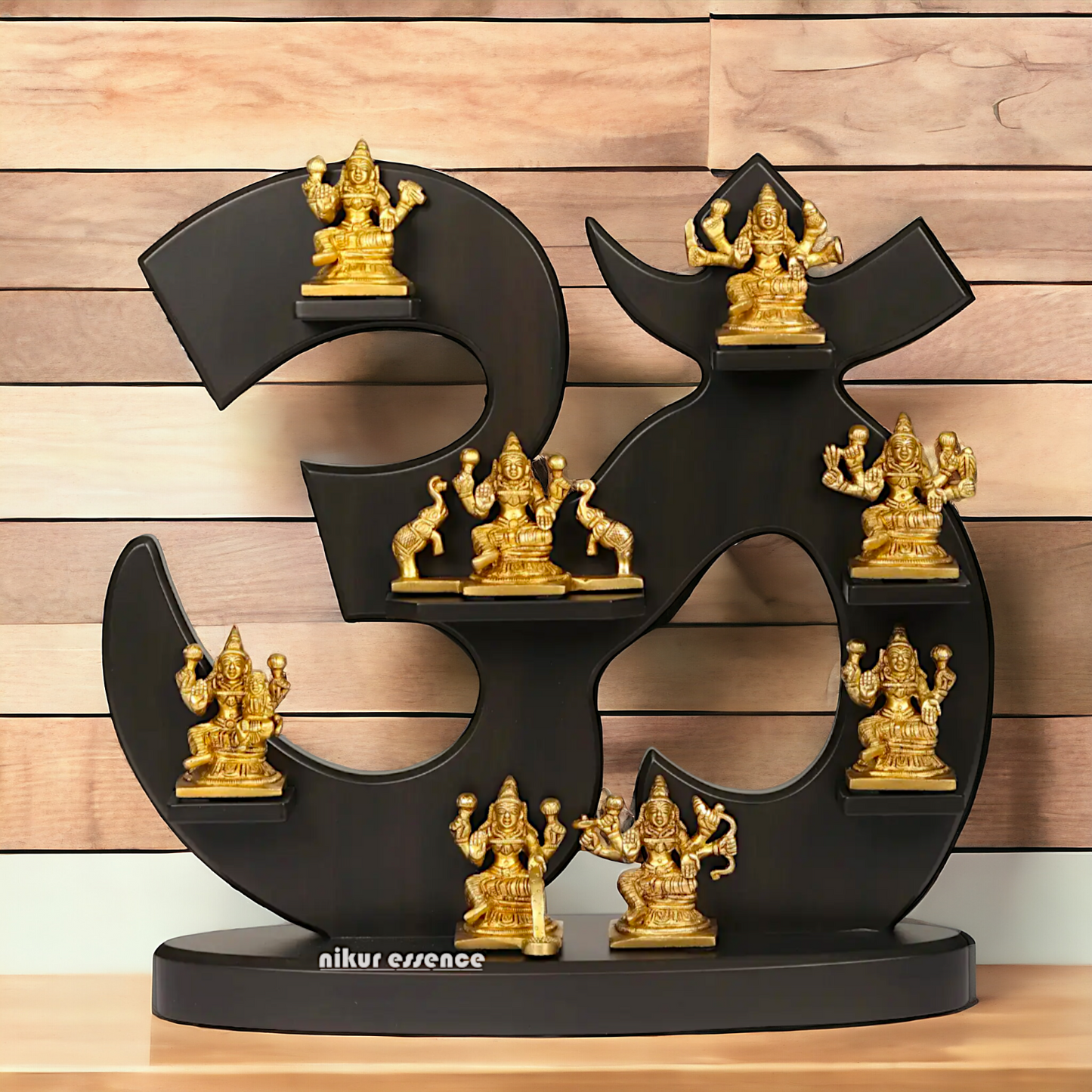 Goddess Ashtalakshmi with Om Brass idol - 15 inches Nikuressence