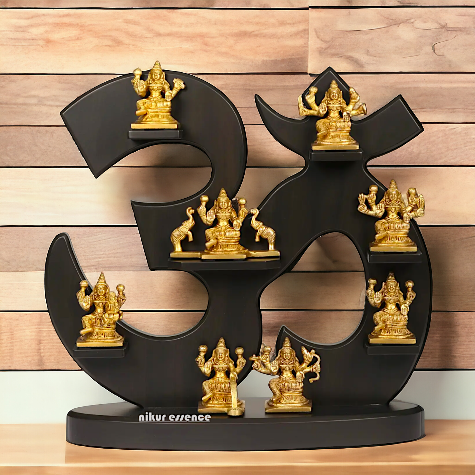 Goddess Ashtalakshmi with Om Brass idol - 15 inches Nikuressence