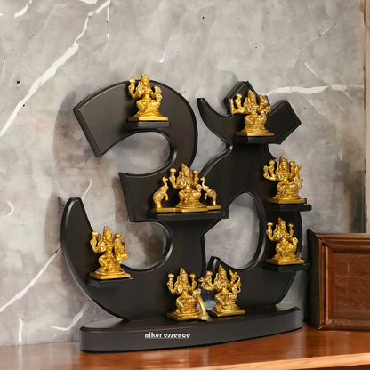 Goddess Ashtalakshmi with Om Brass idol - 15 inches Nikuressence