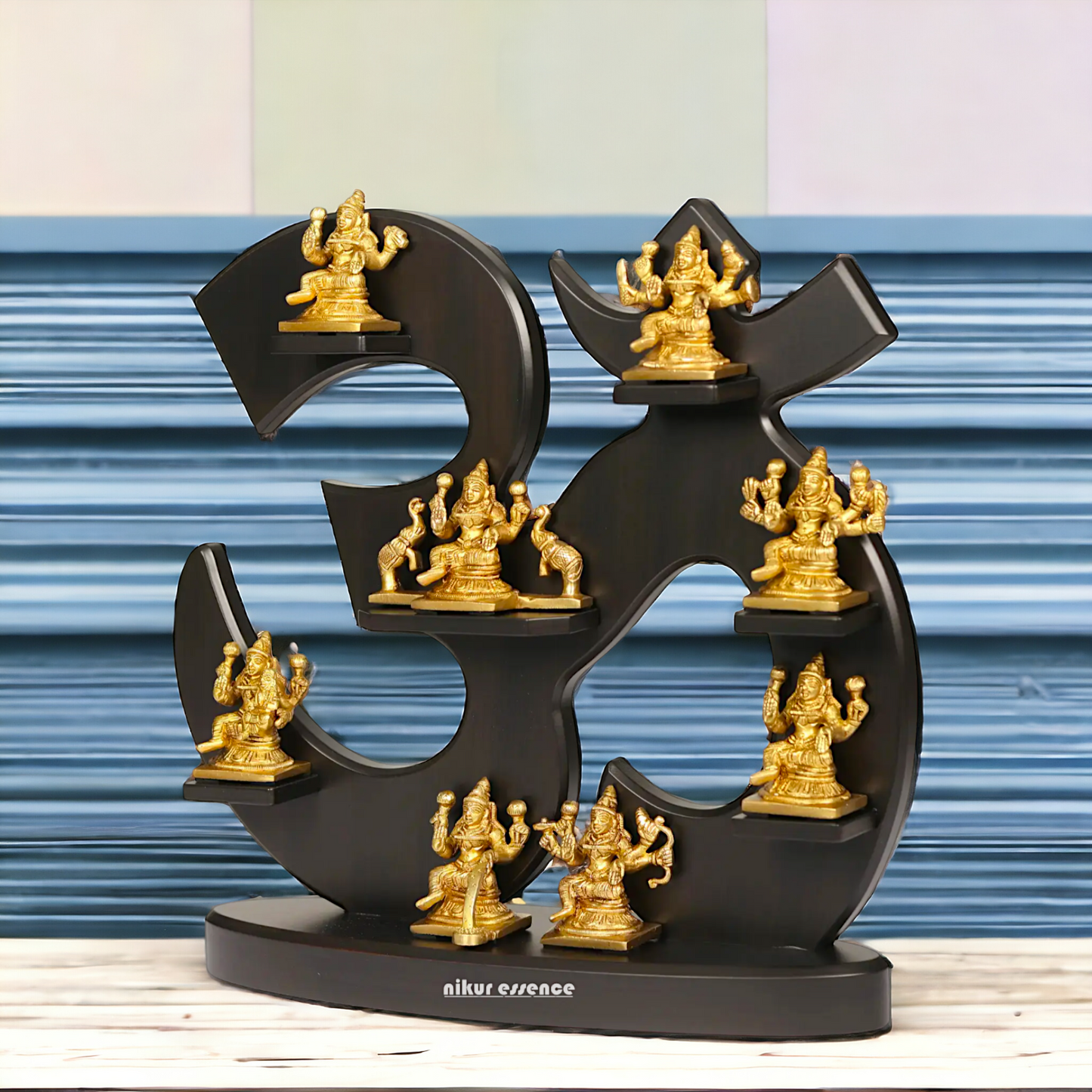 Goddess Ashtalakshmi with Om Brass idol - 15 inches Nikuressence