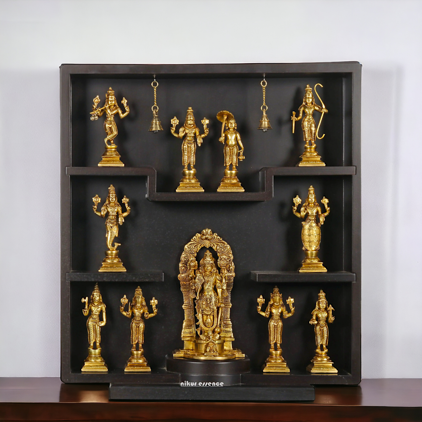 Lord Vishnu with dashavtar Brass idol - 23 inches Nikuressence