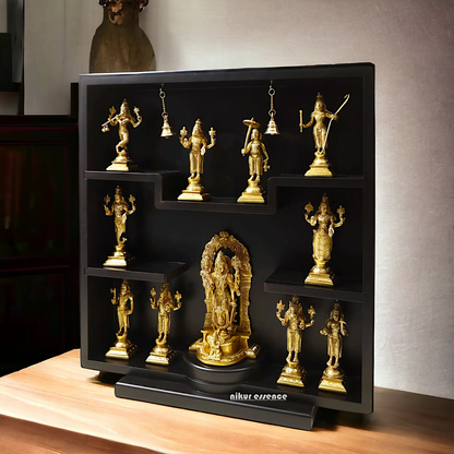 Lord Vishnu with dashavtar Brass idol - 23 inches Nikuressence