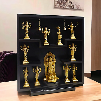 Lord Vishnu with dashavtar Brass idol - 23 inches Nikuressence