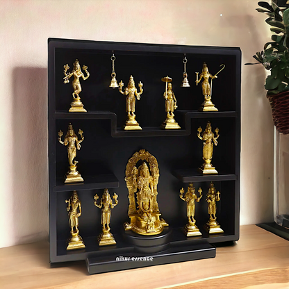 Lord Vishnu with dashavtar Brass idol - 23 inches Nikuressence