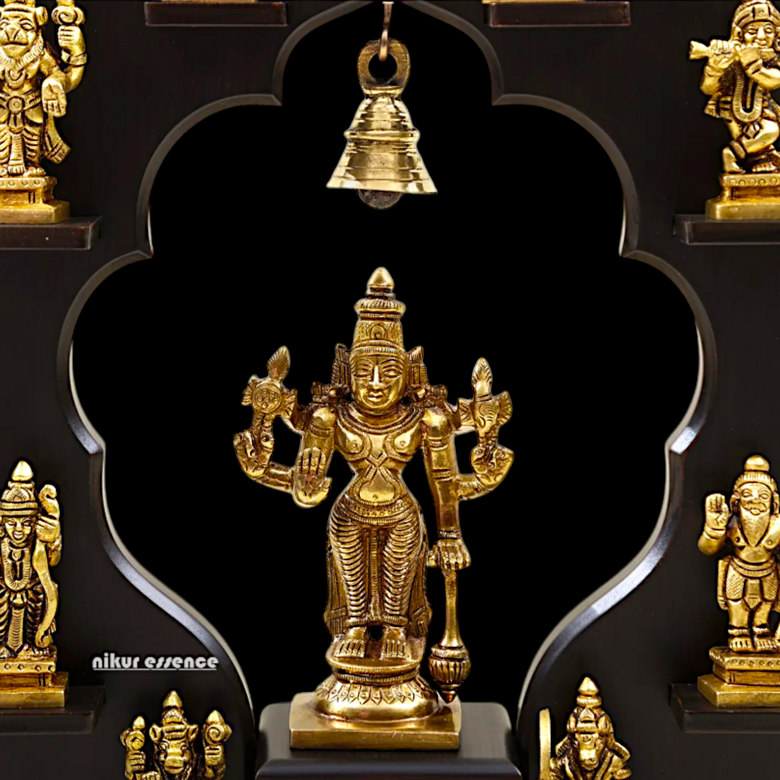 Buy Vishnu with dashavtar Brass Solid idol - 14 inches Nikuressence